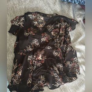 Torrid floral skull blouse